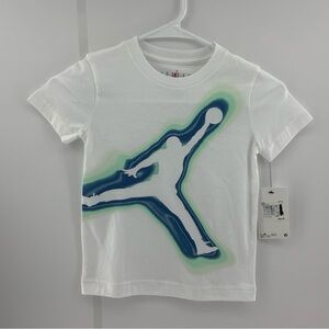 Jordan Shirt Youth XS 4 White Graphic Short Sleeve 3-4 Years Youth